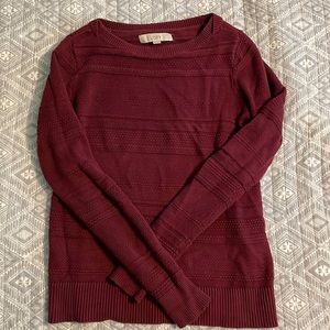 LOFT Ribbed Boatneck Sweater